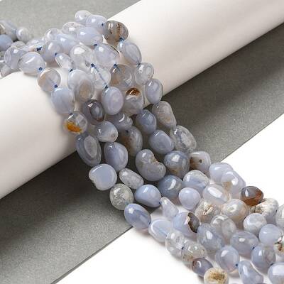 Natural Blue Lace Agate Beads Strands