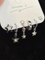 Star Design Earrings Set, Fashionable Jewelry for Women & Girls, Trendy All-match & Exquisite Jewelry Pretty Studs for Birthd...