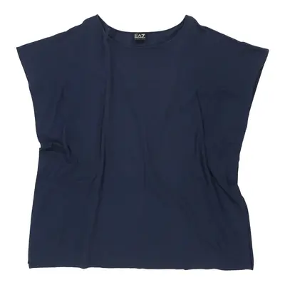 Emporio Armani T-Shirt Dress - Medium Blue Cotton | Size: medium