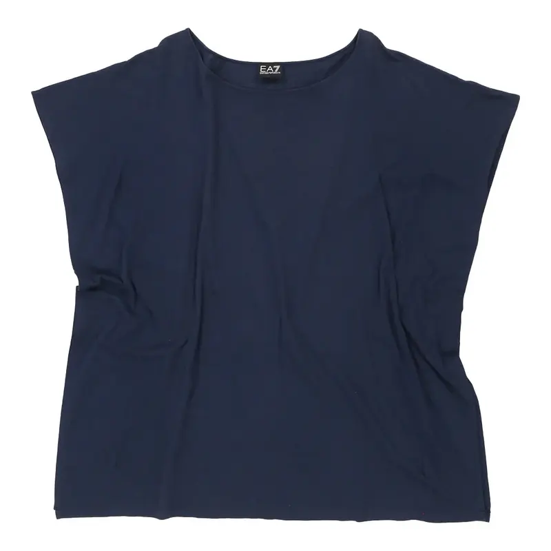 Emporio Armani T-Shirt Dress - Medium Blue Cotton | Size: medium