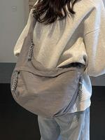 Women's Solid  Large Capacity Crossbody Bag, Fashionable Lightweight Shoulder Bag for Daily Commute, Casual Trendy Versatile ...