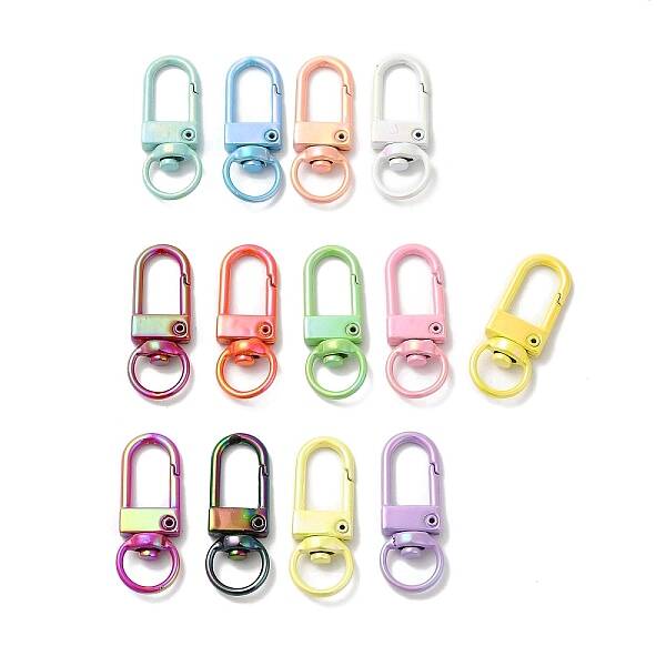 Spray Painted Alloy Swivel Clasps