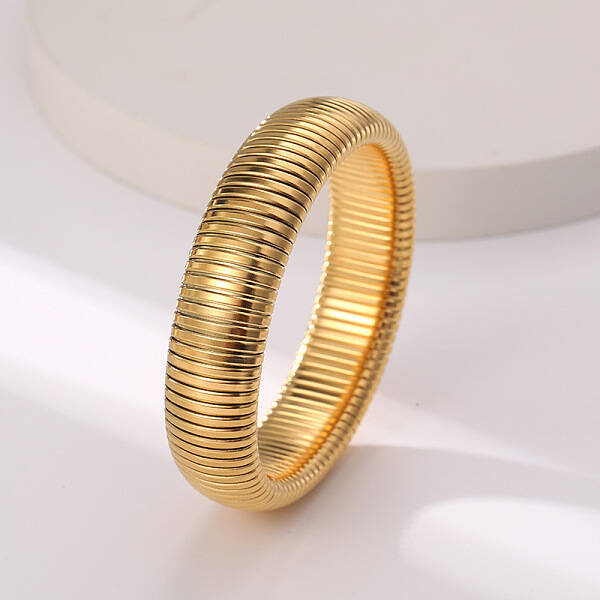 304 Stainless Steel Spring Bangles for Women Men