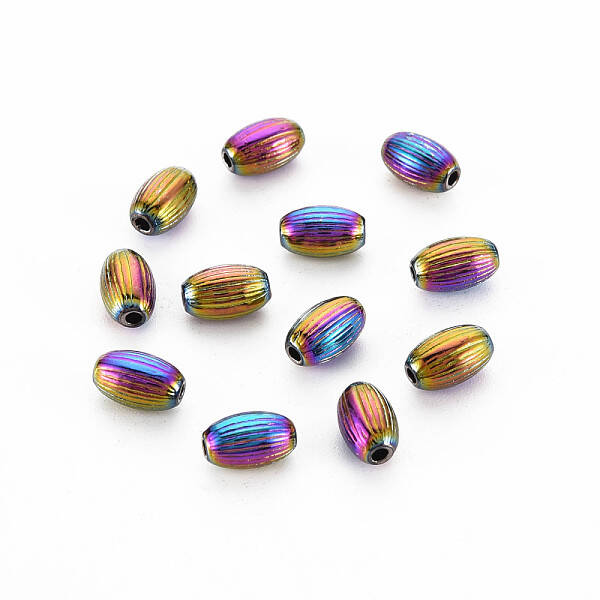 Rack Plating Rainbow Color Alloy Beads