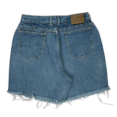 Lee Denim Shorts - 30W UK 12 Blue Denim