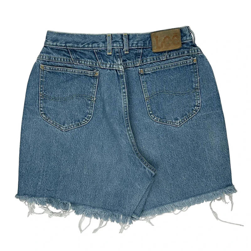 Lee Denim Shorts - 30W UK 12 Blue Denim