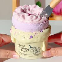 DIY Slime - Whipped Blueberry Bagel • DIY Slime Kit • Slime with Clay Piece • Fluffy Butter Slime • Blueberry Vanill...