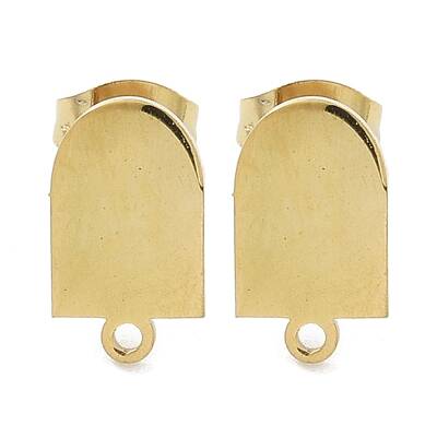 Arch Ion Plating(IP) 304 Stainless Steel Stud Earring Findings