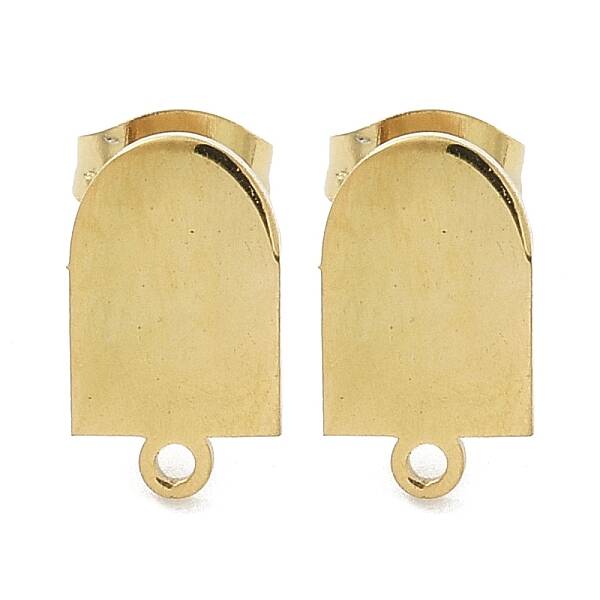 Arch Ion Plating(IP) 304 Stainless Steel Stud Earring Findings