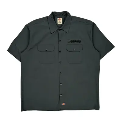 Dickies Short Sleeve Shirt - XL Grey Polyester Blend