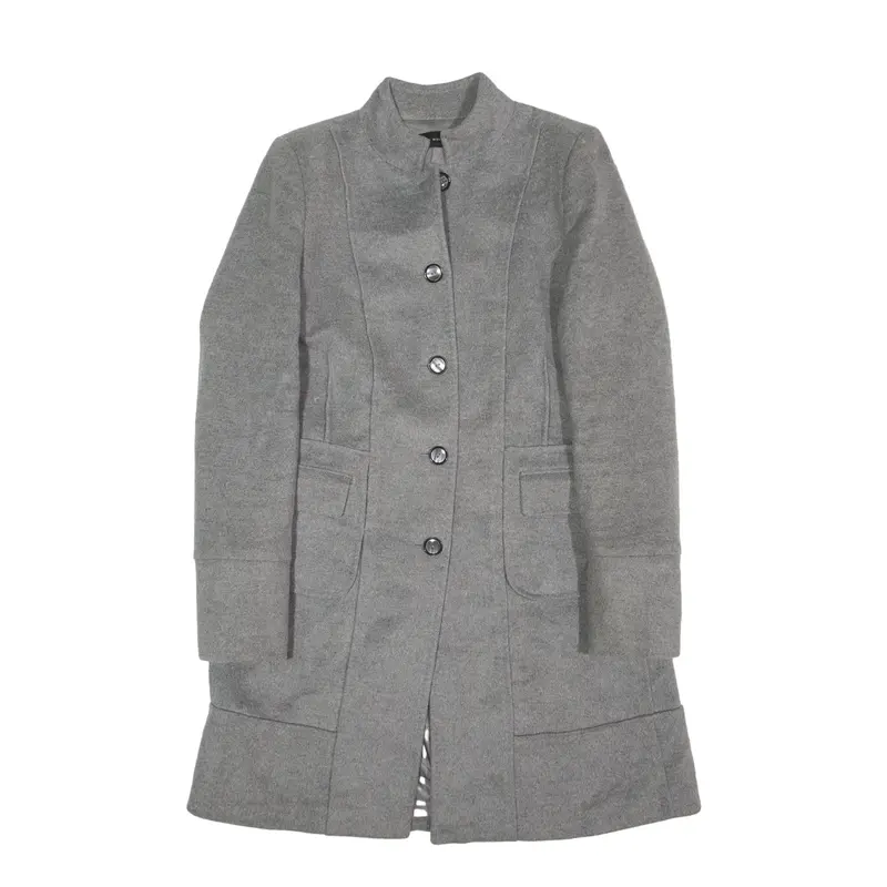 ZARA WOMAN Overcoat Coat Grey Wool Womens S