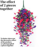 Artificial Hanging Flower, 1 Count Simulated Eucalyptus Morning Glory Hanging Wall Vine, Decorative Flowers for Home Wall Bir...