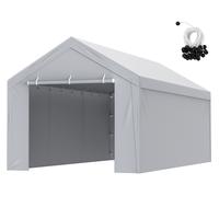 VEVOR Carport Replacement Canopy Cover Top + Side Wall 10 x 20 ft, Garage Tent Shelter Tarp Heavy-Duty Waterproof & UV Protec...