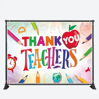 Thank You Pencil Teacher Appreciation Week Backdrop - Aperturee