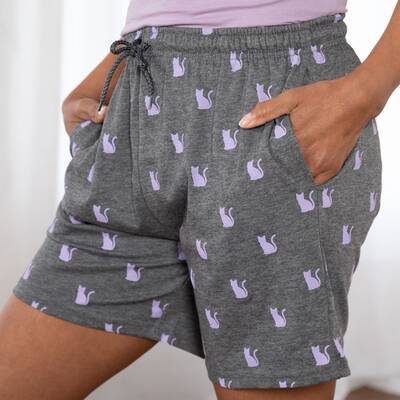 All Over Print Casual Shorts - All Over Paw Print - XL