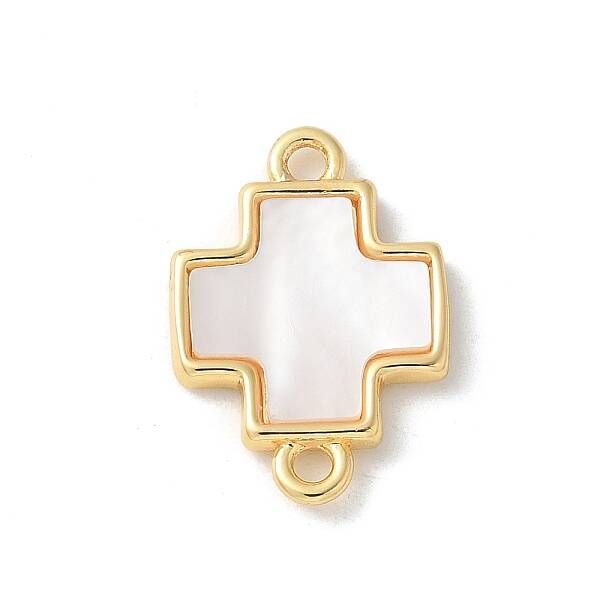 Natural White Shell Connector Charms