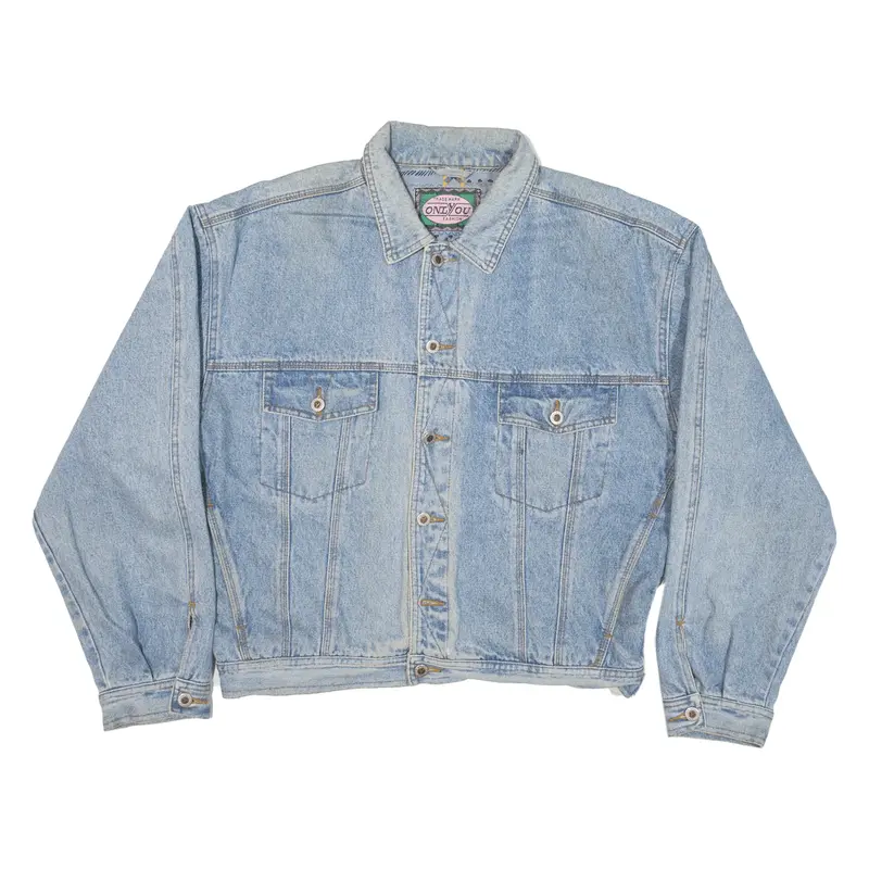 ONLY YOU Mens Denim Jacket Blue XL