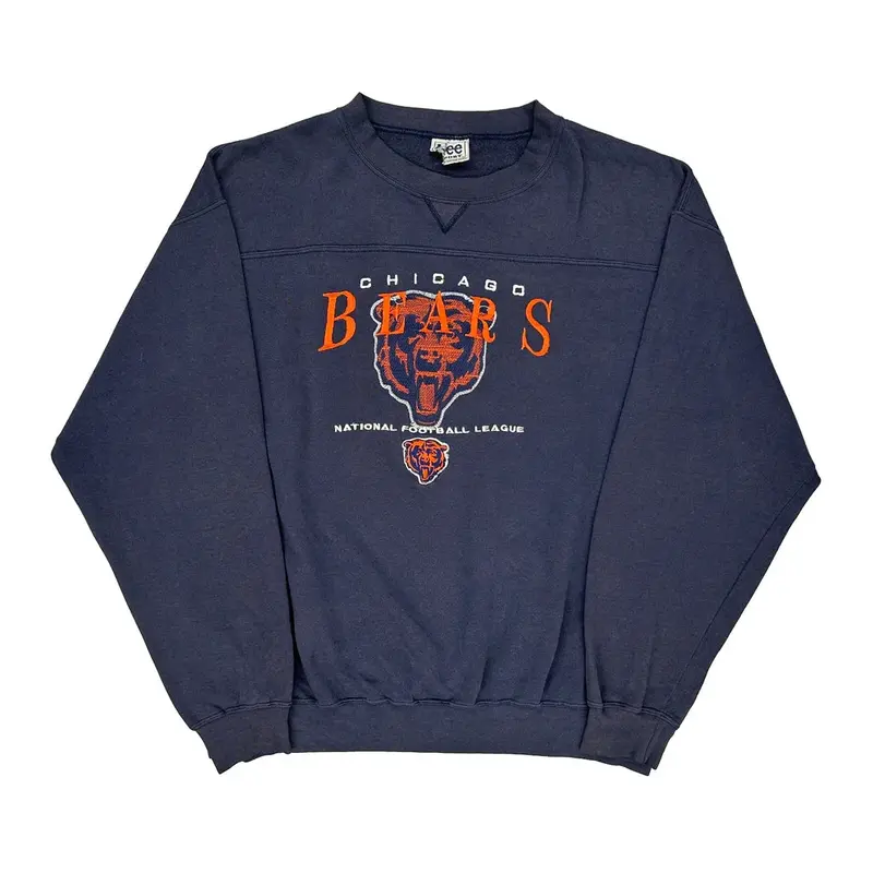 Chicago Bears Lee Nfl Sweatshirt - XL Navy Cotton