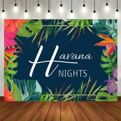 Aperturee Green Red Leaves Havana Nights Day Backdrop
