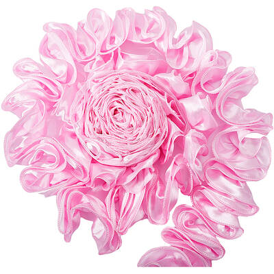 4.6-5 Yards Polyester Satin Chiffon Wavy Lace