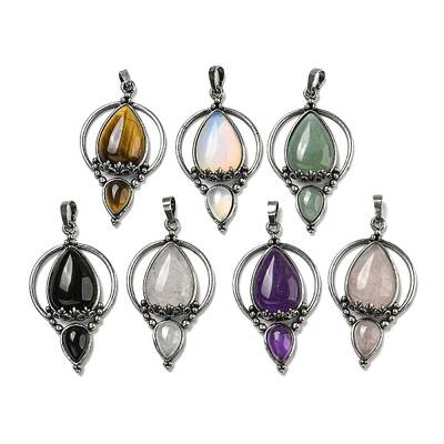 Natural & Synthetic Mixed Gemstone Pendants