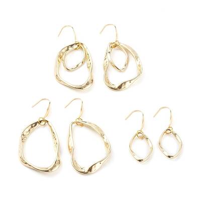 Alloy Twisted Ring Dangle Earring Sets