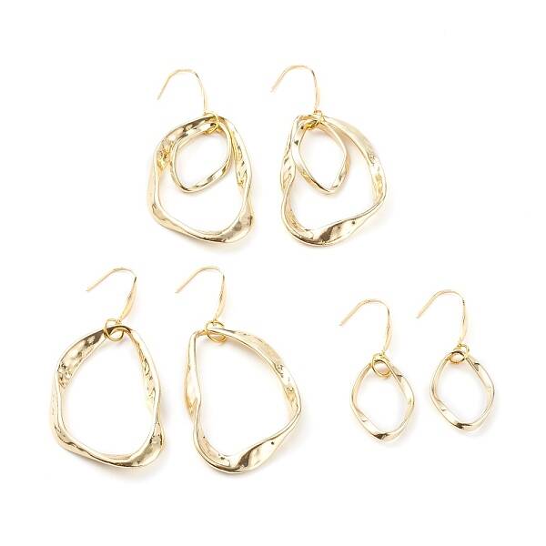 Alloy Twisted Ring Dangle Earring Sets