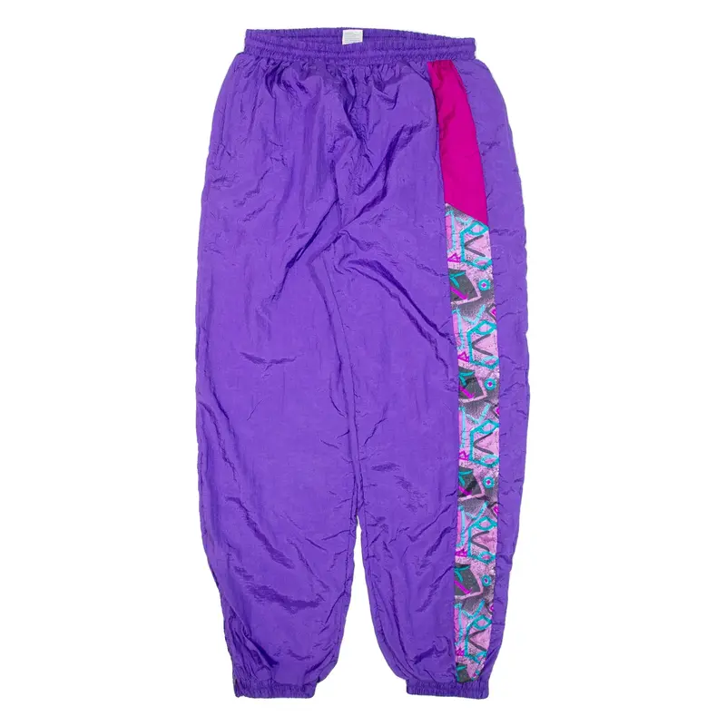 PLAYCREW Womens Track Pants Purple Tapered M W28 L29