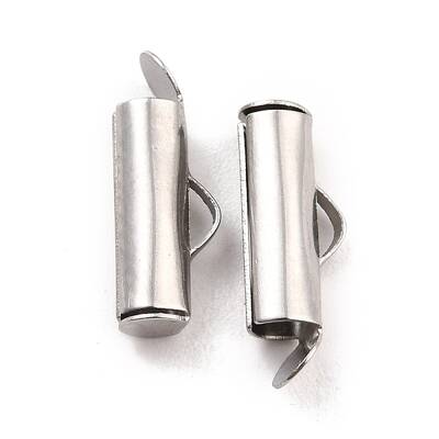 Non-Tarnish 304 Stainless Steel Slide On End Clasp Tubes