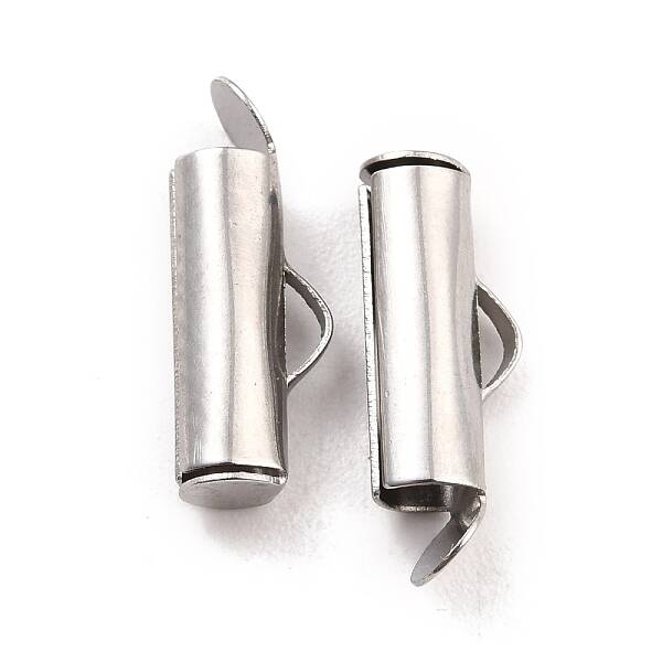 Non-Tarnish 304 Stainless Steel Slide On End Clasp Tubes