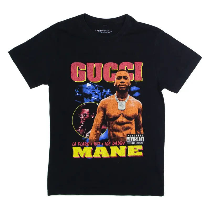 Gucci Mane Mens Band T-Shirt Black Crew Neck S