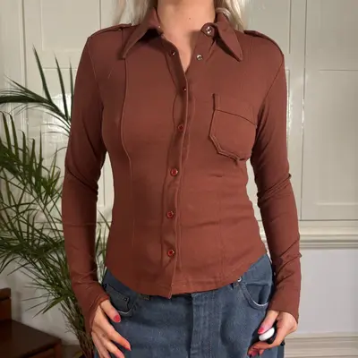 D. Belfort Shirt - XS Brown Nylon