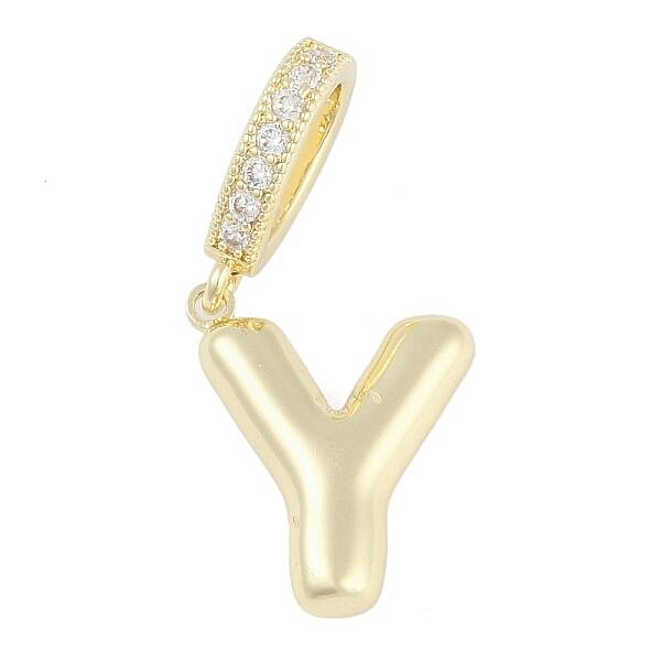 Brass Micro Pave Clear Cubic Zirconia Pendants