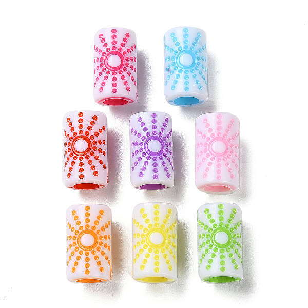 Opaque Acrylic European Beads