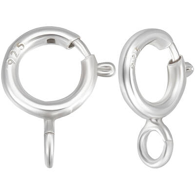 20Pcs 925 Sterling Silver Spring Ring Clasps