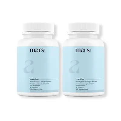 Mars Micronized Creatine Monohydrate Caps: Powered with Shilajit (120 N)