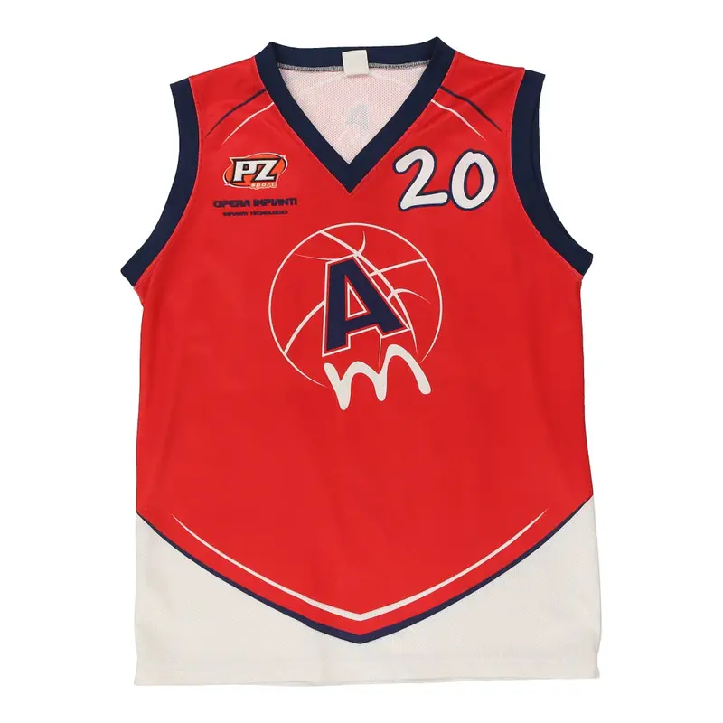 Pz Sport Jersey - Large Red Polyester