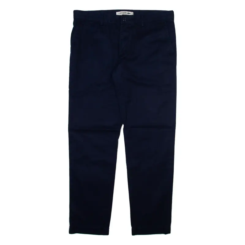LACOSTE Mens Trousers Blue Slim Straight W36 L31