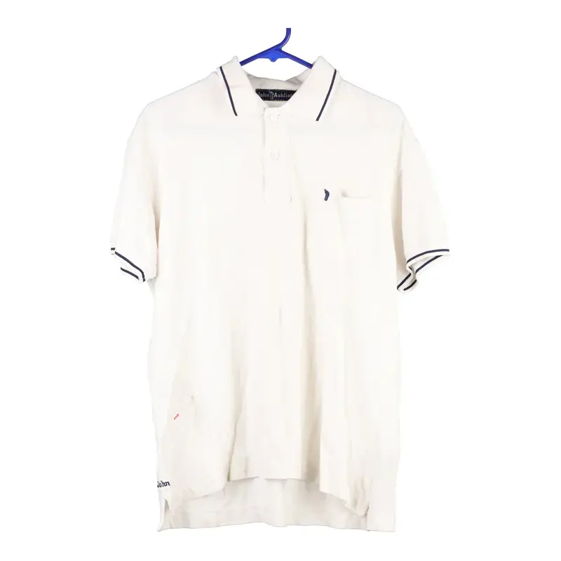 Bootleg John Ashfield Polo Shirt - Large White Cotton