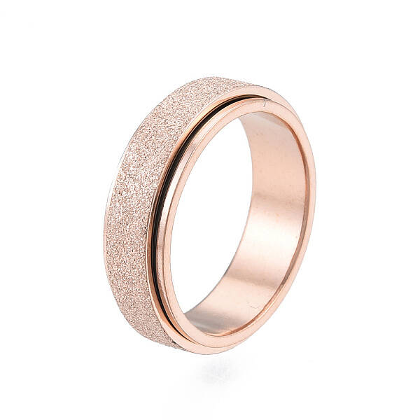 201 Stainless Steel Sand Blast Rotating Finger Ring