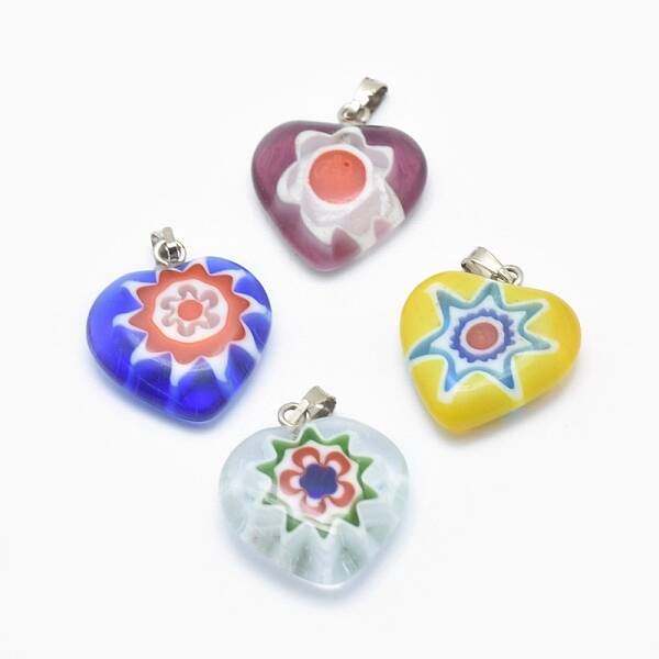 Handmade Millefiori Glass Pendants