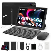 AEEZO 10.1-inch Android 14 2-in-1 Tablet, Octa-Core, 12GB RAM 64GB ROM, 1TB TF Expansion, 1280x800 HD, 5,000mAh, Face Unlock,...