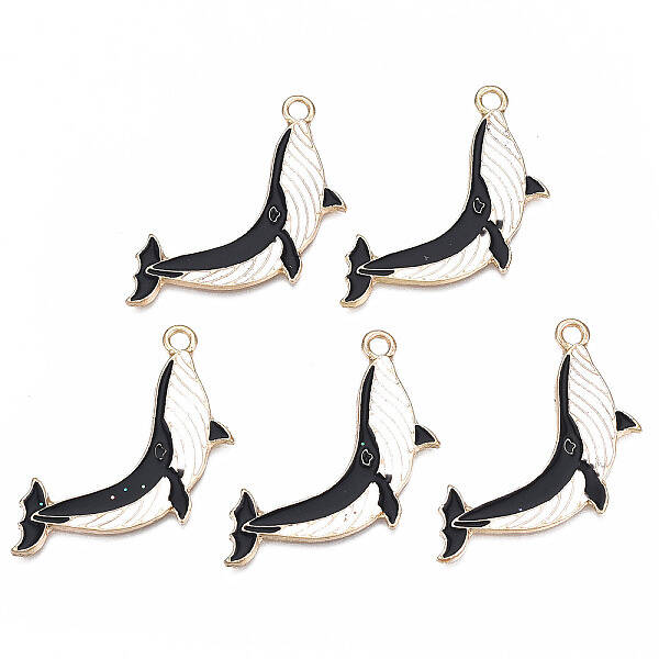 Rack Plating Alloy Enamel Pendants