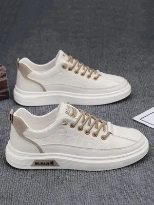 Men's Casual Lace up Low Top Sneakers, Lightweight Breathable Comfortable Sports Running Shoes for Daily Wear, for Students a...