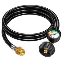【CRAZY DEAL】Alloxity 6FT Propane Hose Adapter 1lb to 20lb, Propane Tank Hose with Gauge, Propane Adapter 20lb to 1lb Conv...
