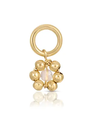 Flowercita June Moonstone Charm | Metal Color: Gold