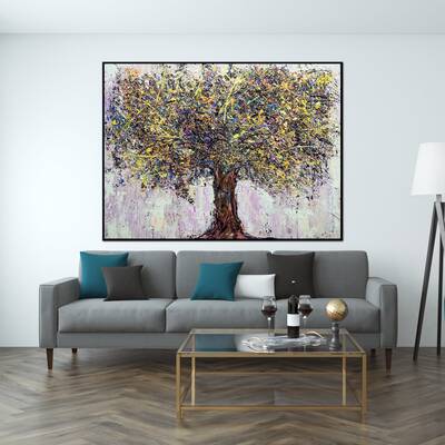 Original Colorful Tree Paintings On Canvas Modern Artwork Acrylic Wall Art for Living Room Decor | EMOTION TREE