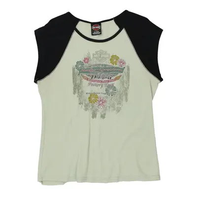Harley Davidson Graphic T-Shirt - 2XL Green Cotton