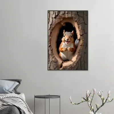 Nutty Grin - Delightful Squirrel Art for Your Home