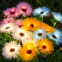 4 Pack Upgraded Solar Lights Outdoor, 4 Color, Auto ON/Off Solar Flowers Lights for Outside Garden Yard Patio